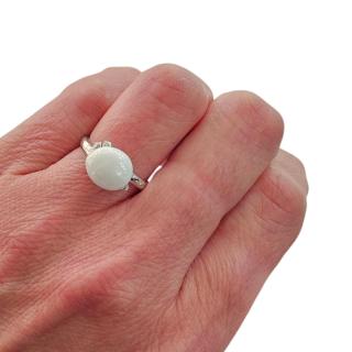 Pomellato Bague Capri Céramique Blanche et Diamants
