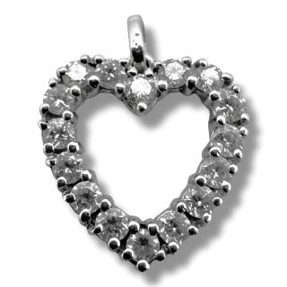 Pendentif Coeur Or 18Ct & Diamants