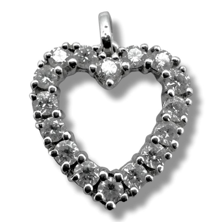 Pendentif Coeur Or 18Ct & Diamants