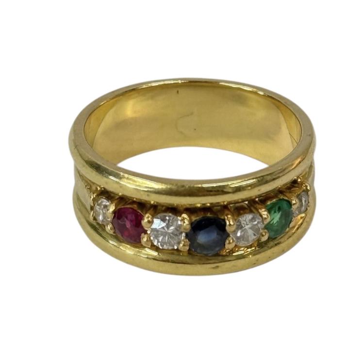 Bague Or 18CT + Pierres