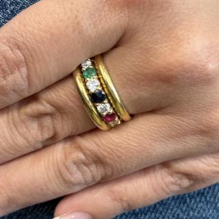 Bague Or 18CT + Pierres