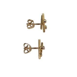 Boucles d'Oreilles Henrich & Denzel Or jaune 18 Ct et Diamants
