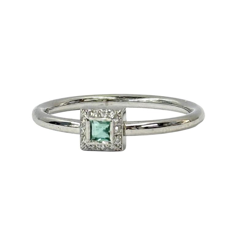Bague Or Blanc + Pierres