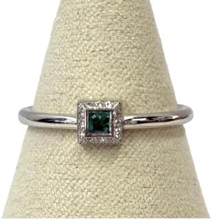 Bague Or Blanc + Pierres