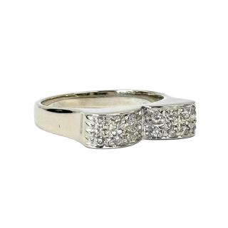 Bague Or Blanc 18CT + Diamants