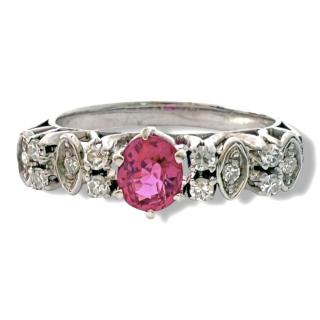 Bague Or 18Ct Diamants & Ruby