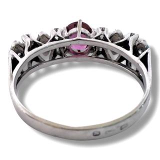 Bague Or 18Ct Diamants & Ruby