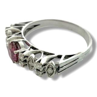 Bague Or 18Ct Diamants & Ruby