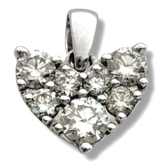 Pendentif Christian Coeur Or 18Ct & Diamants