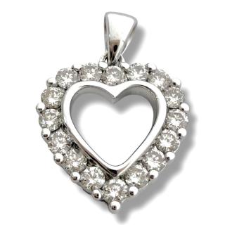 Pendentif Christian Coeur Or 18Ct & Diamants