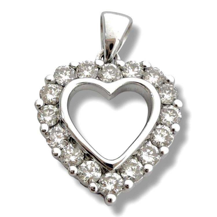 Pendentif Christian Coeur Or 18Ct & Diamants