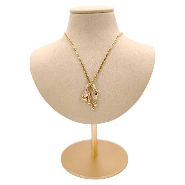 Collier Or Jaune 18 Ct & Diamants