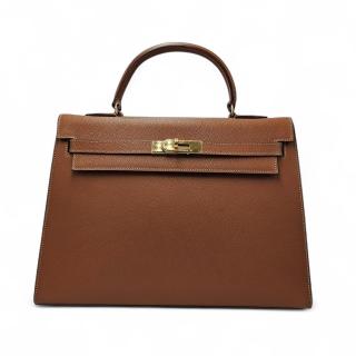 Sac Hermes Kelly sellier 32 Epsom Gold