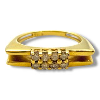 BAGUE OR 18CT & DIAMANTS