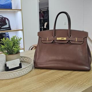 Sac Hermes Birkin 40 Marron Veau Gras