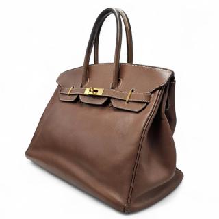 Sac Hermes Birkin 40 Marron Veau Gras