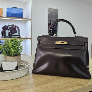 Sac Hermes Kelly 32 Boite de retour Marron