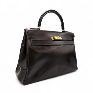 Sac Hermes Kelly 32 Boite de retour Marron