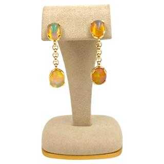 Boucles d'Oreilles Or 18Ct & Opale