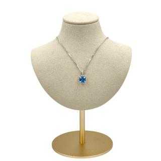 Collier Or 14Ct Topaze&Diamants