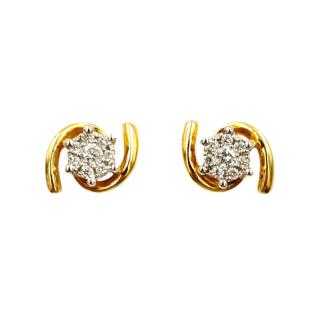 Boucles d'Oreilles Or 18 Ct & Diamants