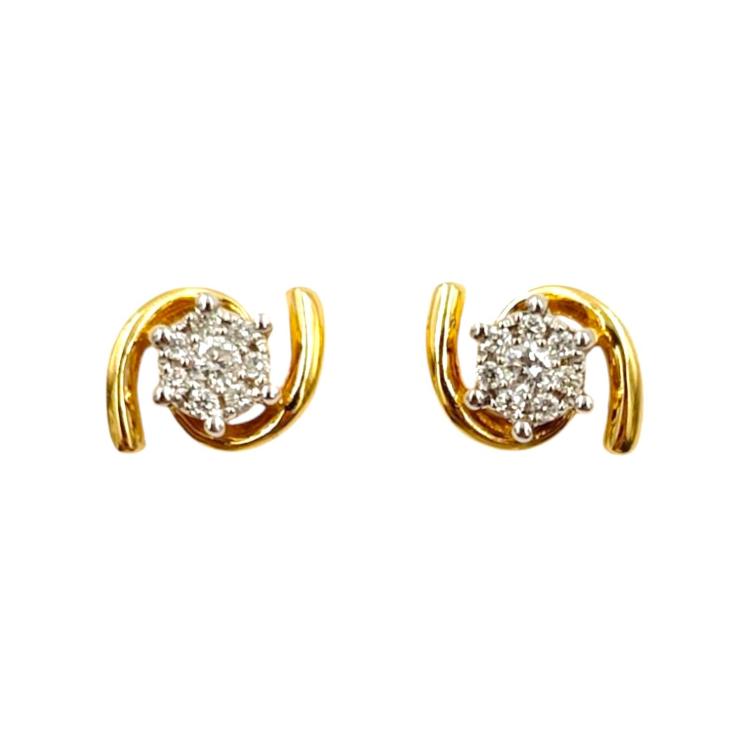 Boucles d'Oreilles Or 18 Ct & Diamants