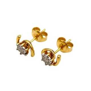 Boucles d'Oreilles Or 18 Ct & Diamants
