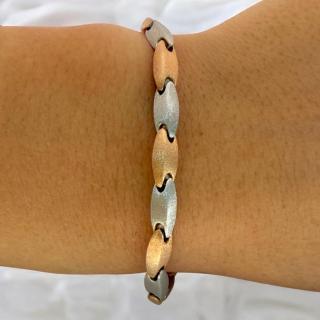 Bracelet Or Blanc & Rose 18CT