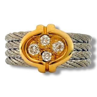Bague Fred Or 18Ct / Acier & Diamants