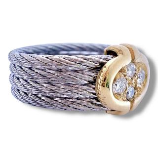 Bague Fred Or 18Ct / Acier & Diamants