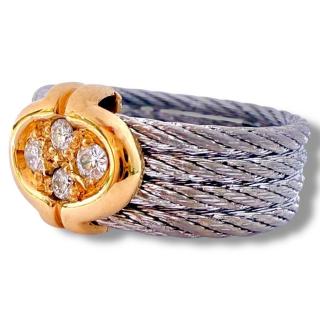 Bague Fred Or 18Ct / Acier & Diamants