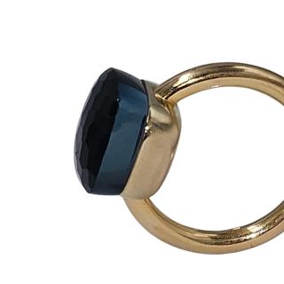 Pomellato Bague Nudo Maxi Or Rose et Topaze Blue London