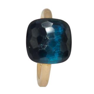 Pomellato Bague Nudo Maxi Or Rose et Topaze Blue London