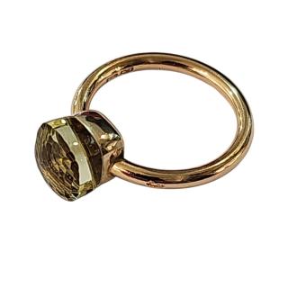 Pomellato Bague Nudo Classic Or Rose et Quartz Citron