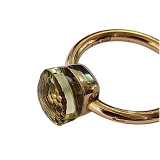 Pomellato Bague Nudo Classic Or Rose et Quartz Citron