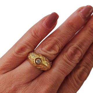 Bague Korloff Or Jaune 18 Ct et Diamants