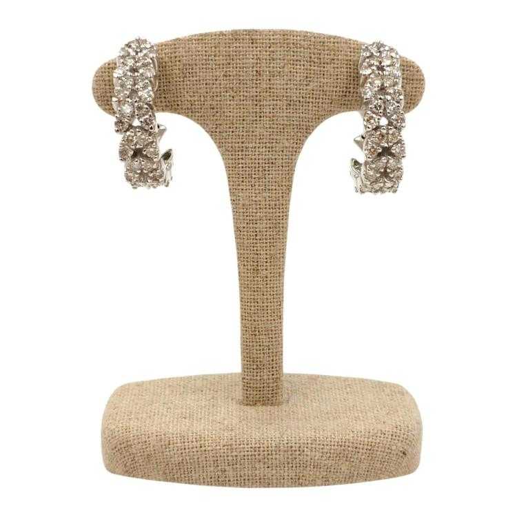 Boucles d'Oreilles Or 14 Ct & Diamants