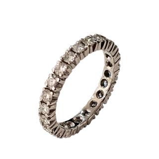 Bague Rivière de Diamants Or Blanc 18 Ct