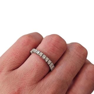 Bague Rivière de Diamants Or Blanc 18 Ct