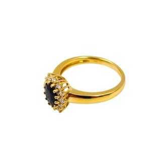 Bague Or 18 Ct Diamants&Saphir