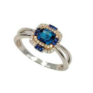 Bague Or Blanc 18 Ct & Diamants