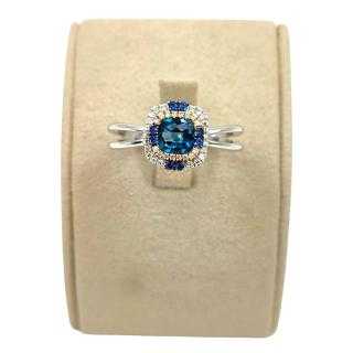 Bague Or Blanc 18 Ct & Diamants