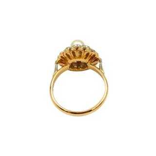 Bague Or 14 Ct Diamants&Perle