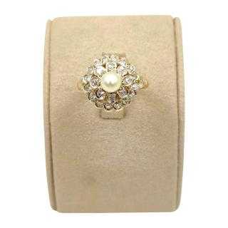 Bague Or 14 Ct Diamants&Perle