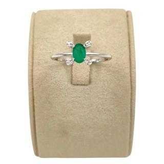 Bague Or 18 Ct Diamants&Emeraude