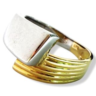 Bague Or Jaune & Or Blanc 18Ct