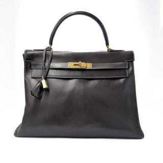 Sac Hermes Kelly 32 Vintage Marron