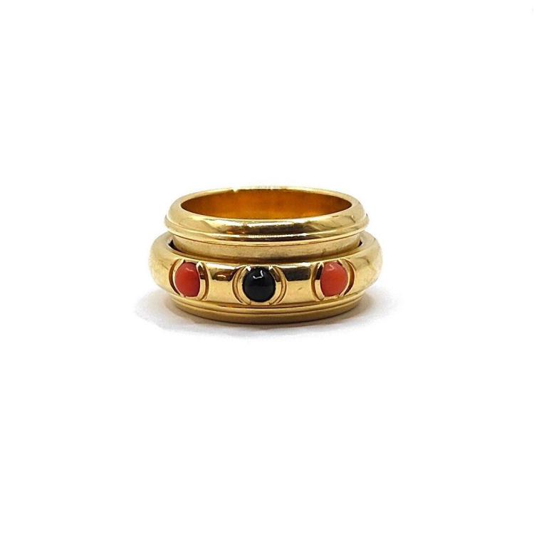 Bague Piaget Possession Or Jaune 18k Onyx & Corail