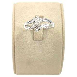 Bague Or Blanc 18 Ct & Diamants