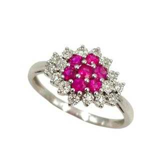 Bague Or 18 Ct Diamants&Rubis